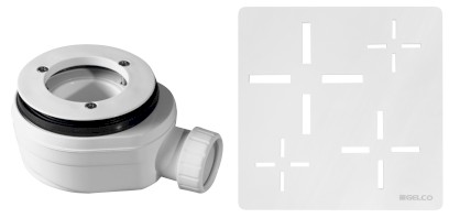 Vaničkový sifon, průměr otvoru 90 mm, DN40, krytka bílá KSM107W-SN90