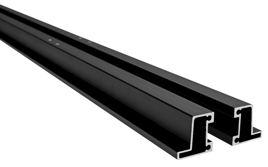 ND549B (61365) EASY BLACK set vodorovných nastavovacích profilů pivotových dveří 1900mm ND549B