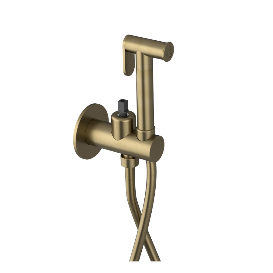 UT013G-1 (57447) ULTRAMIX tělo podomítkové bidetové baterie se Stop sprškou, kulatá, zlato mat UT013G-1