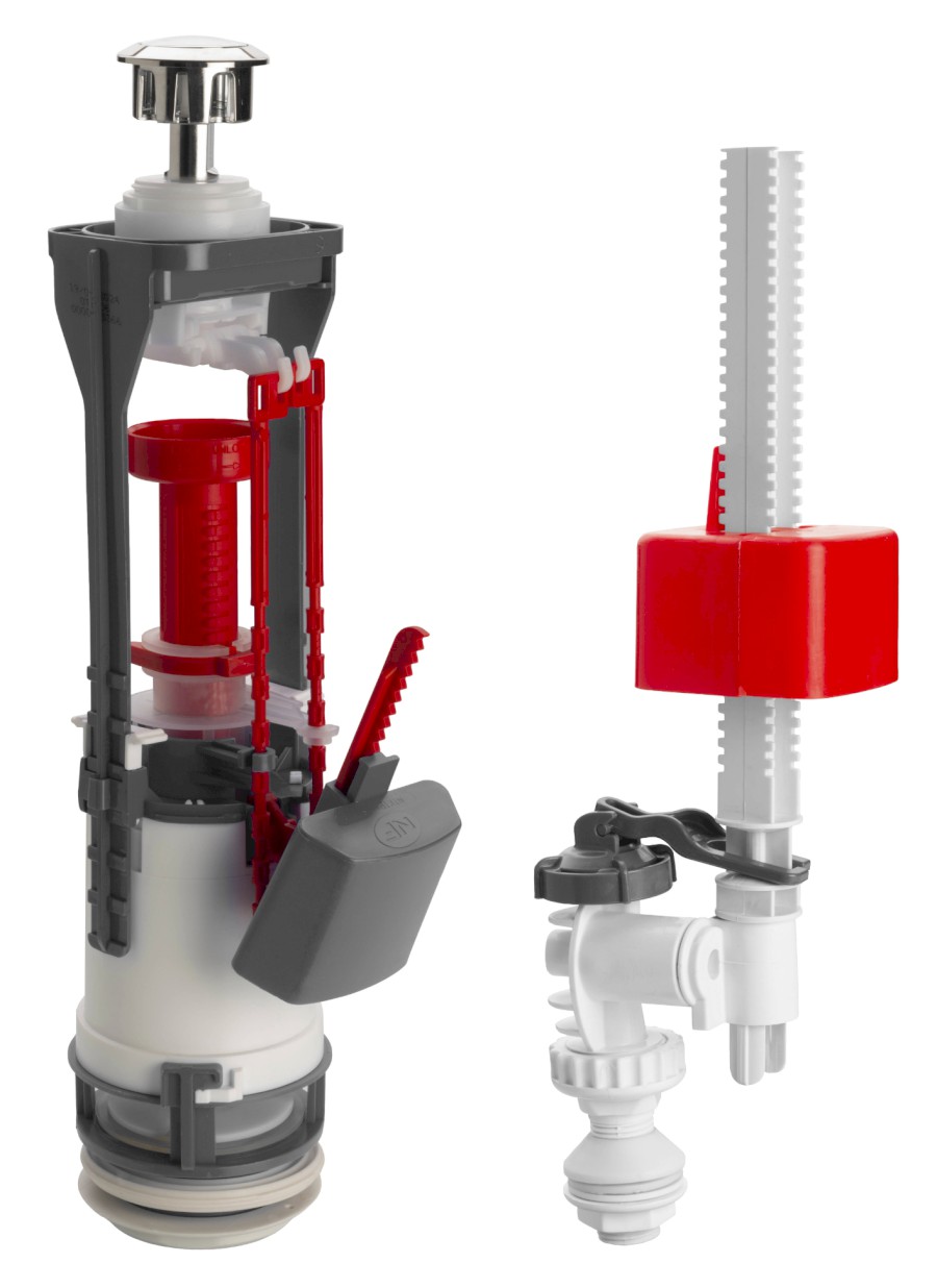 SSUV25 (60767) Splachovací souprava s DUAL tlačítkem, spodní napouštění 1/2