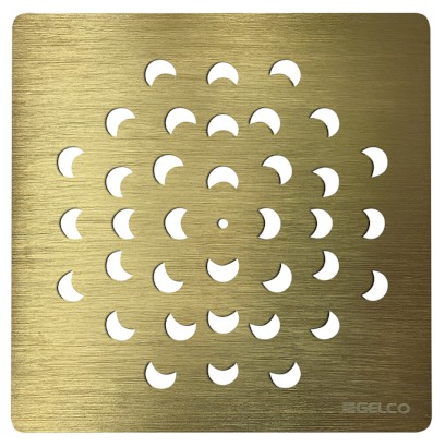 Čtvercová krytka sifonu, zlato KSM104G