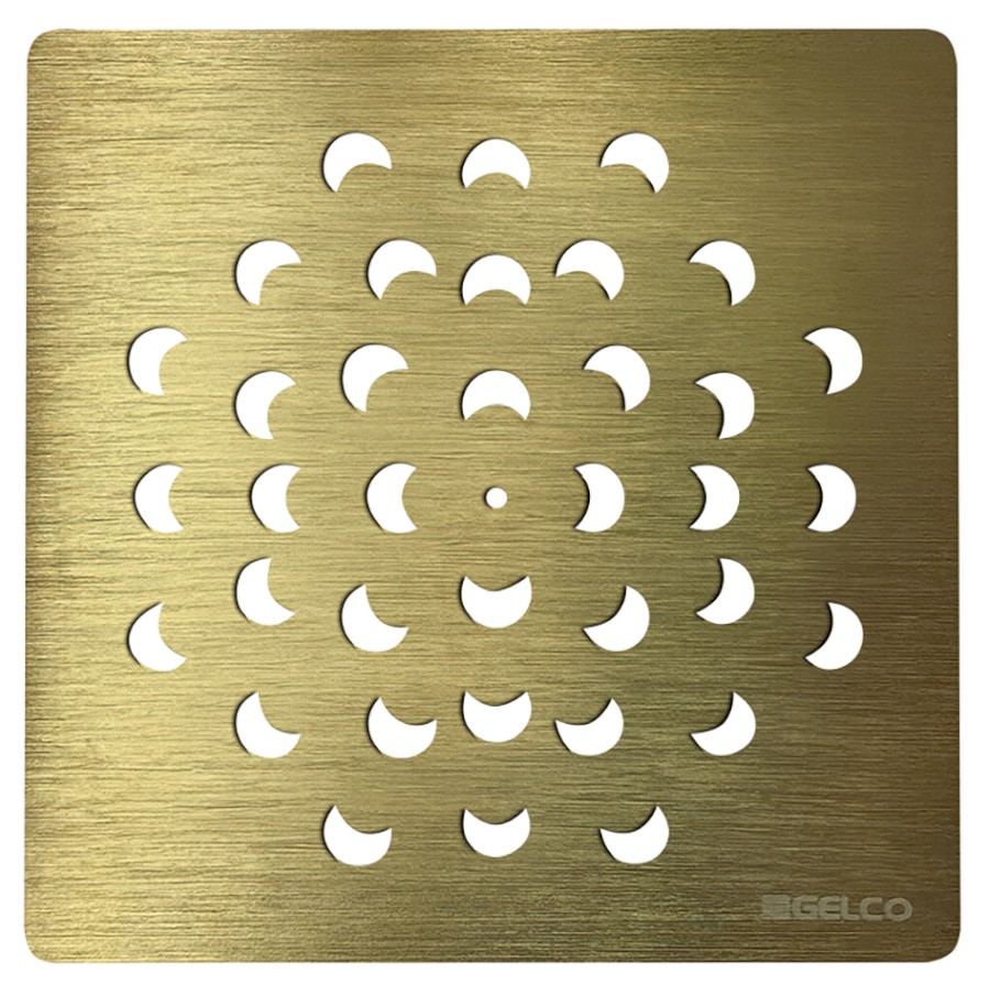 Čtvercová krytka sifonu, zlato KSM104G