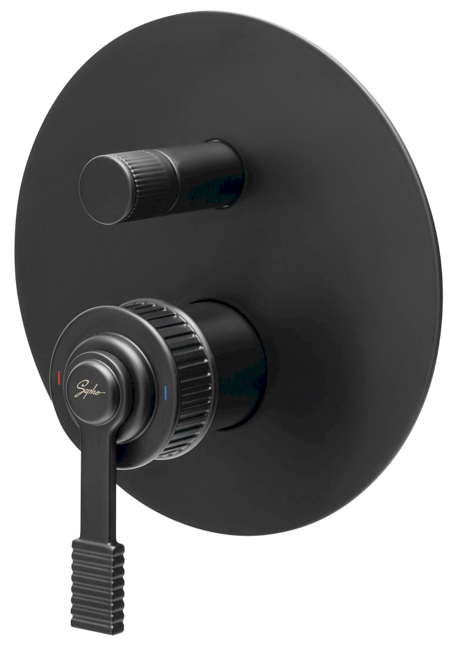 VERSI podomítková sprchová baterie, 2 výstupy, černá mat RV042/15