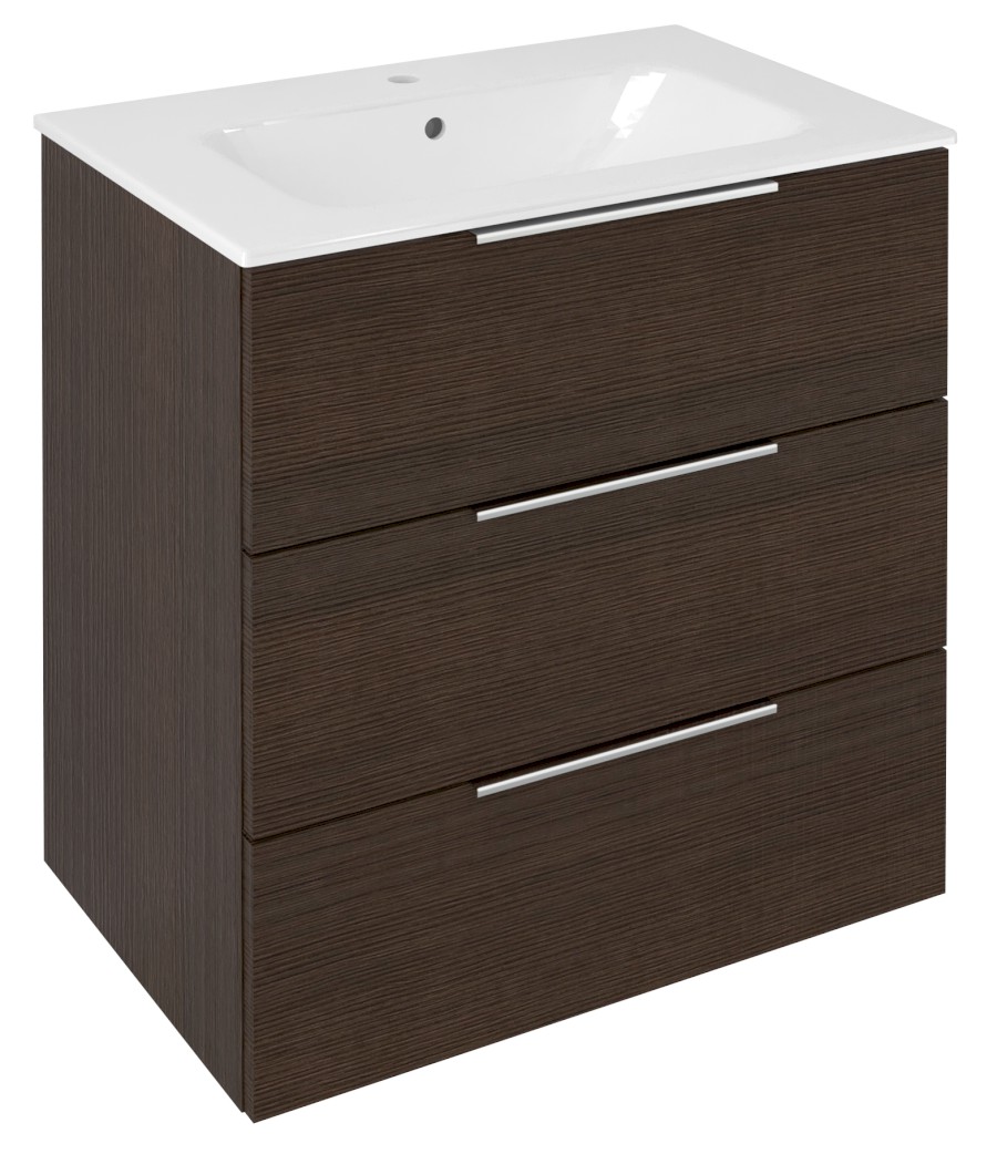 CR731-1616 (57637) CIRASA umyvadlová skříňka 69,8x75x46cm, 3x zásuvka, borovice rustik CR731-1616