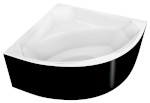 ROSANA MONOLITH rohová vana 146x146x63cm, bílá/černá 63119MB