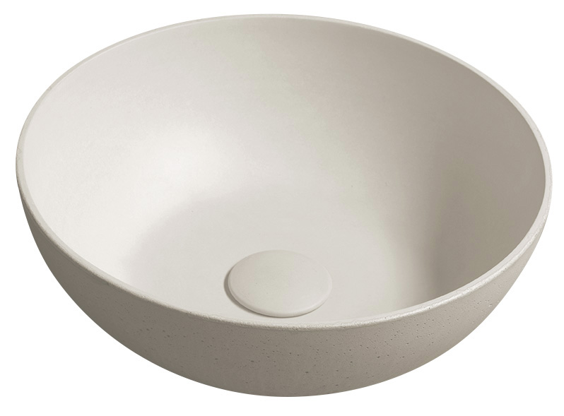 FG314 (55116) FORMIGO betonové umyvadlo na desku, Ø 39cm, písková mat FG314