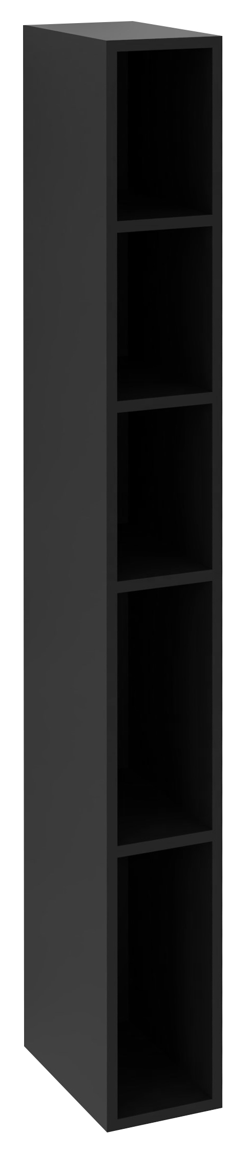 ESC100-3535 (44213) ESPACE otevřená policová skříňka 20x172x32cm, černá matná ESC100-3535