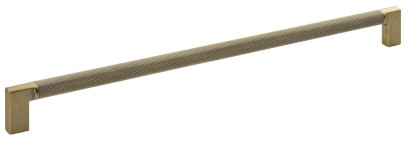 Kovová úchytka vroubkovaná, 334/320mm, starozlatá 12464