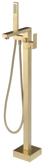 CM021GB (58726) CUBEMIX vanová baterie s připojením do podlahy, zlato mat CM021GB