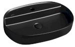 INFINITY OVAL keramické umyvadlo na desku, 60x40cm, černá mat 10NF65060-2N