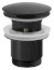 Umyvadlová výpust 5/4“, click-clack, velká zátka, 30-45mm, černá mat CV1007B