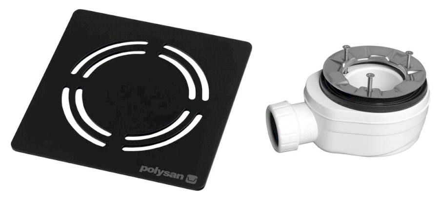 FLEXIA vaničkový sifon, průměr 90mm, DN40, krytka černá 10382