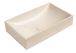 AR472 (55352) TARANT betonové umyvadlo včetně výpusti, 58x36cm, bílý pískovec AR472