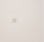 PMSS9090 (55456) MITIA sprchová vanička z litého mramoru, čtverec 90x90cm, světle šedá PMSS9090