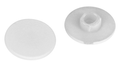 Kulatá krytka vzpěry, bílá mat, 2ks v balení NDES03W