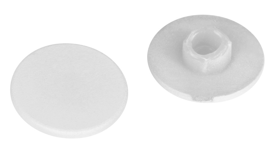 Kulatá krytka vzpěry, bílá mat, 2ks v balení NDES03W