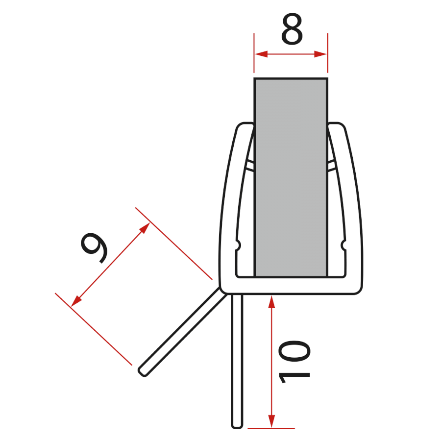 TRINITY spodní těsnění, pravá NDGT01R