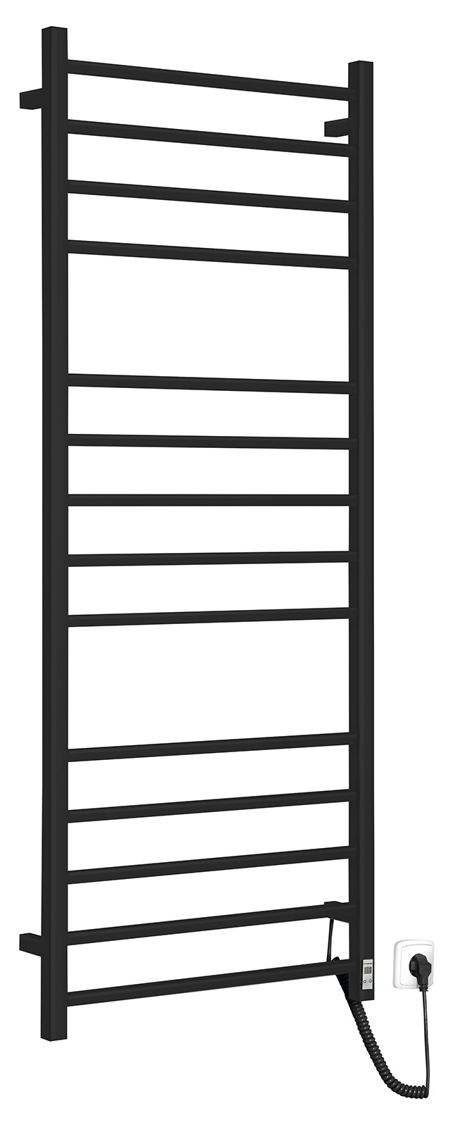 ESKINADO elektr. sušák ručníků s časovačem, hranatý, 600x1500 mm, 130 W, černá ER450BT