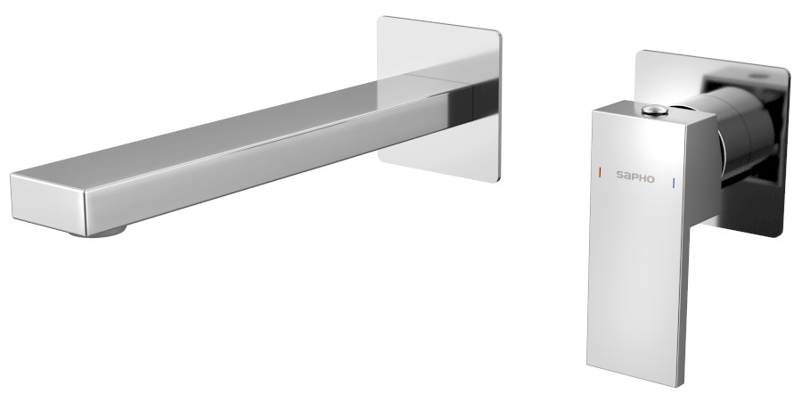 CM008 (53043) CUBEMIX podomítková dvouprvková umyvadlová baterie, chrom CM008