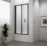 MD1910B (55507) DEEP BLACK sprchové dveře skládací 1000x1650mm, čiré sklo MD1910B