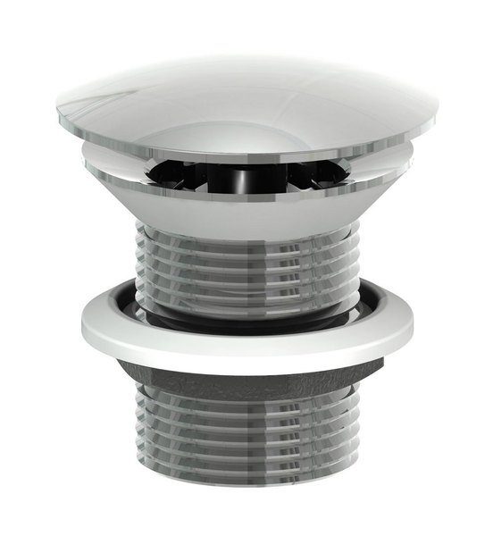 MINIMAL umyvadlová výpust 5/4“, neuzavíratelná, velká krytka, tl.30-60mm, nerez mat MI056