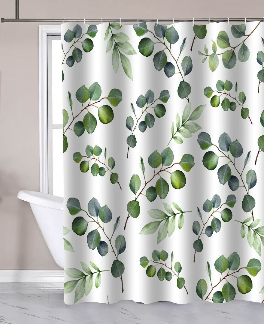 ZP015 (54771) Sprchový závěs 180x180cm, polyester, eucalyptus ZP015