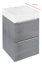 EMONA umyvadlová skříňka 39,4x55x39cm, dub stříbrný EM040-1111