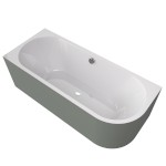 VIVA L MONOLITH asymetrická vana 170x75x60cm, bílá/verde 70119M.44