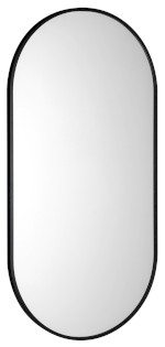 AWB4590 (51570) AROWANA oválné zrcadlo v rámu 45x90cm, černá mat AWB4590
