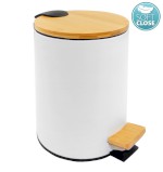 BAMBUS odpadkový koš kulatý 5l, Soft Close, bílá mat BI007