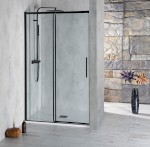 ALTIS BLACK posuvné dveře 1070-1110mm, výška 2000mm, čiré sklo AL3912B