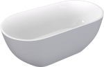 REDUTA volně stojící vana litý mramor 171x81x58cm, bílá/šedá mat 71842.32