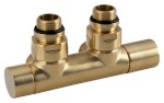 CP401SGM (58171) TWIN připojovací sada ventilů pro středové připojení, zlato mat CP401SGM