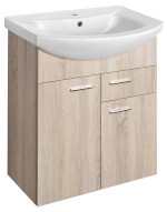 ZOJA umyvadlová skříňka 61,5x74x32cm, 2x dvířka, 1x zásuvka, dub platin 51165