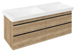 SITIA dvojumyvadlová skříňka 116x50x44,2cm, 4xzásuvka, dub alabama SI120-2222