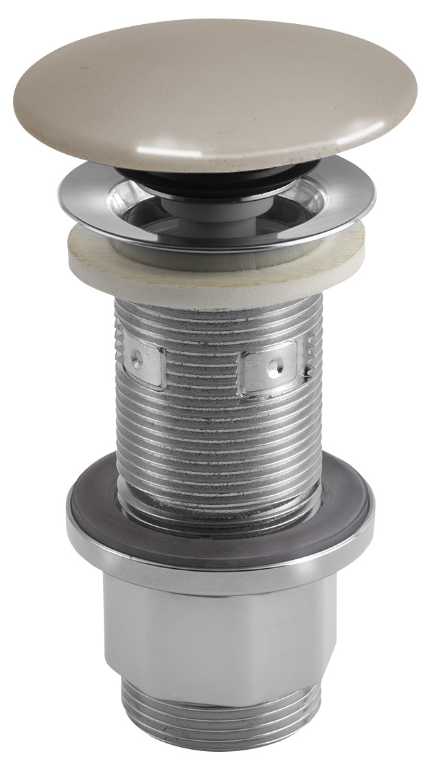 AS914 (61496) Umyvadlová výpust 5/4“, click-clack, betonová zátka, 10-80mm, písková pololesk AS914