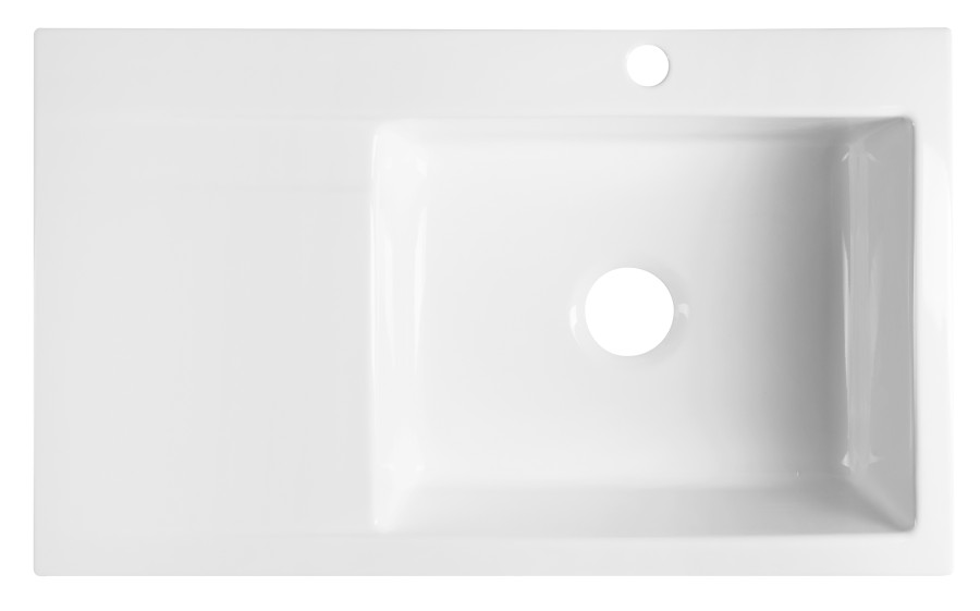 AVORIA keramický dřez s odkapem, 86x51 cm, bílá 55086