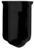 WALDORF urinál se zakrytým přívodem vody, 44x72cm, černá mat 413031