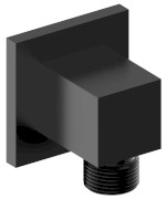 1205-02B (53126) Vývod sprchy, hranatý, černá mat 1205-02B