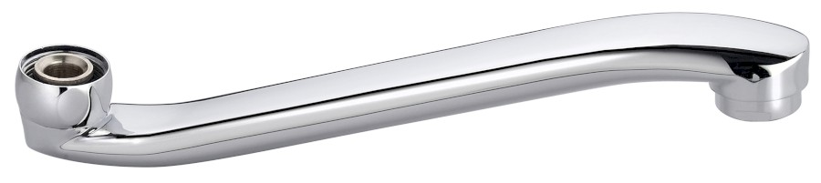 Výtokové ramínko k baterii, 220mm, ploché zvýšené, chrom 43993