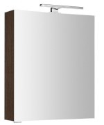 MIRRÓ galerka s LED osvětlením, 60x70x16cm, levá/pravá, borovice rustik MC060-0016