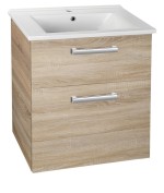VEGA umyvadlová skříňka 62x72,6x43,8cm, 2x zásuvka, dub platin VG863