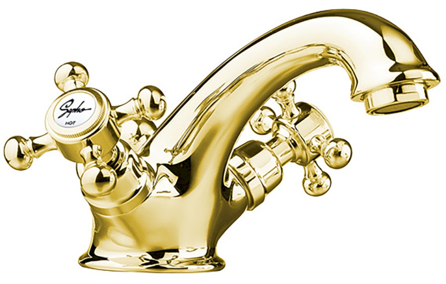 ANTEA stojánková umyvadlová baterie s výpustí, zlato 3175