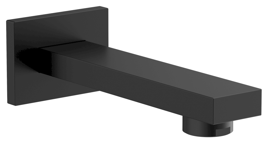 BO412 (56094) Nástěnná výtoková hubice, hranatá, 160mm, černá mat BO412