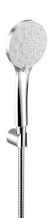 Sprchová souprava, 4 režimy sprchování, silikon trysky, pevný držák, hadice 1500mm, chrom 1204-61
