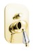 KIRKÉ CRYSTAL podomítková sprchová baterie, 2 výstupy, páčka krystal, zlato KI42KZ