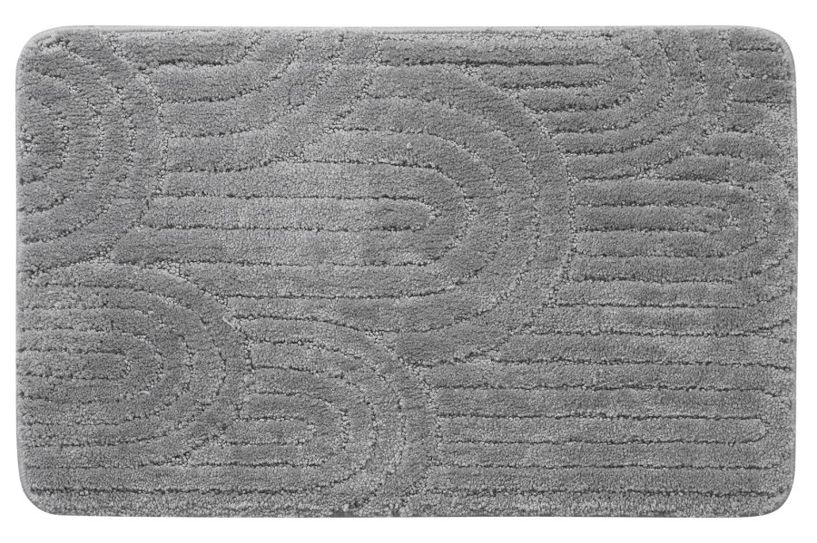 NI8593 (62231) RIST koupelnová předložka, 50x80cm, 100% polyester, protiskluz, šedá NI8593