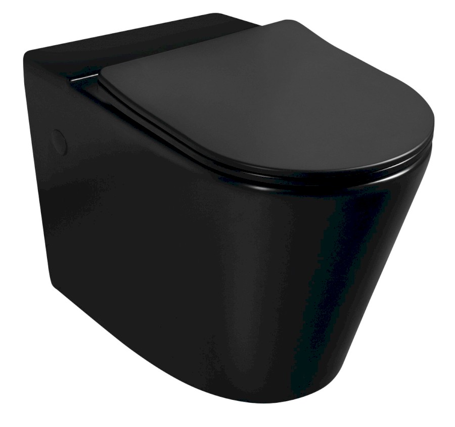 NDPC1012WRB-3 (56700) WC kombi mísa, Rimless, 61x38cm, spodní/zadní odpad, černá mat NDPC1012WRB-3