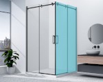 DRAGON BLACK sprchové posuvné dveře rohový vstup 800mm, čiré sklo GD4280B