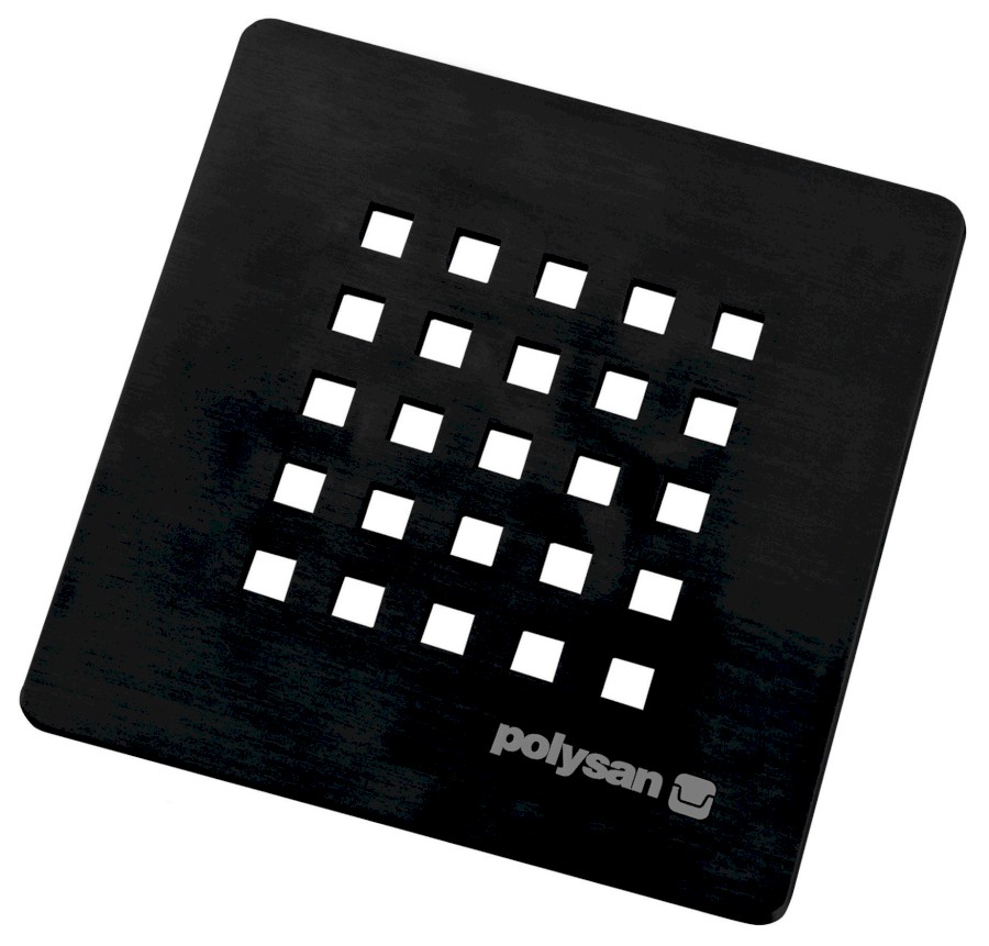 TRENECA čtvercová krytka sifonu, černá mat 85999.21